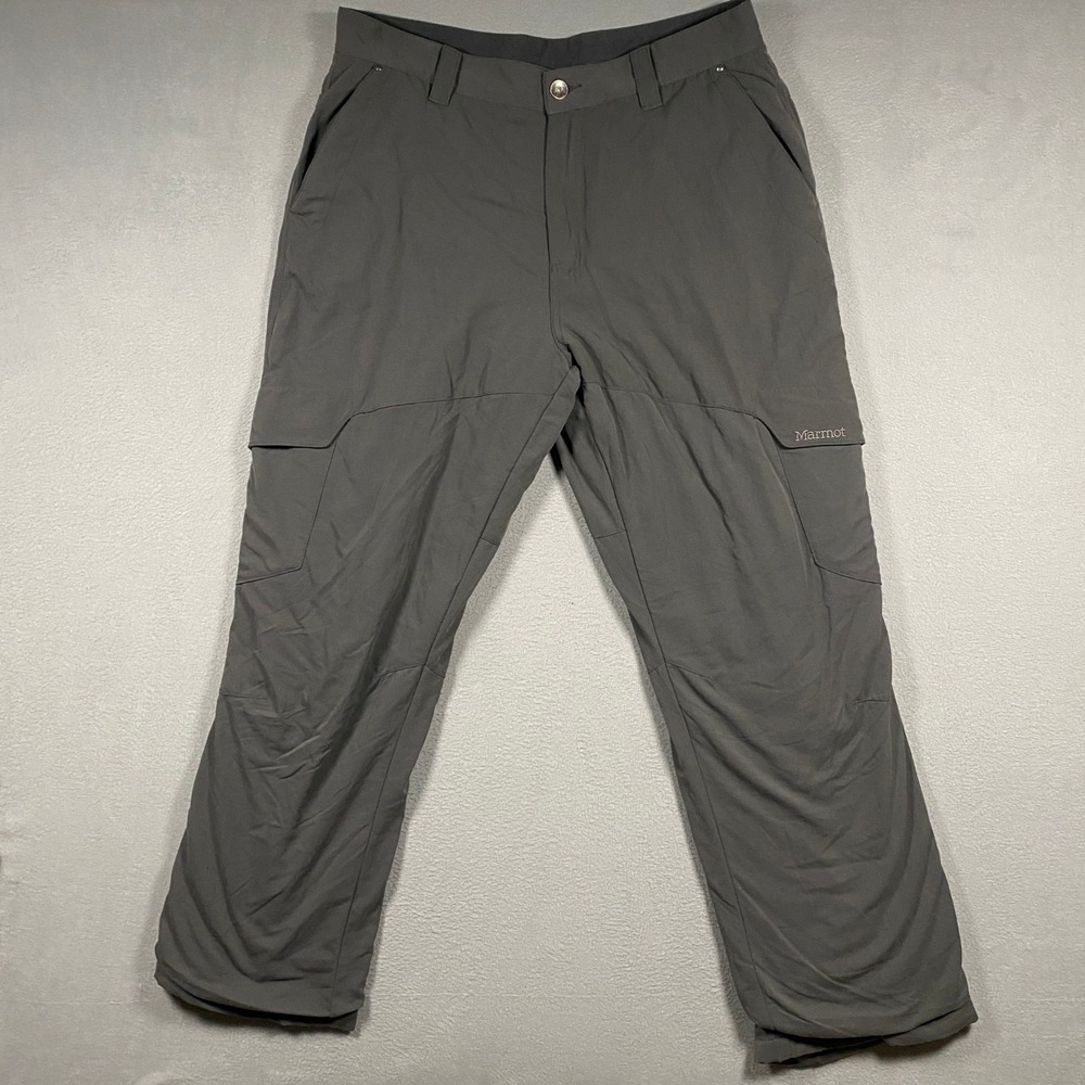 Marmot Cargo Pants Mens 36 Gray Insulated Hiking Outdoor Trousers Y64560